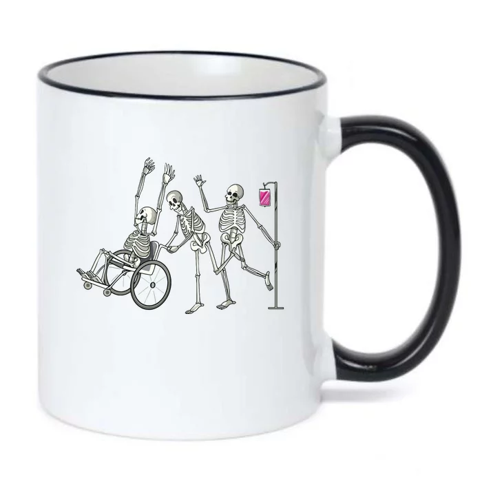 Nurse Skeletons Funny Halloween Hospital Healthcare Crew Black Color Changing Mug