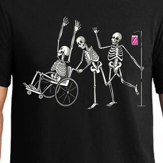 Nurse Skeletons Funny Halloween Hospital Healthcare Crew Pajama Set