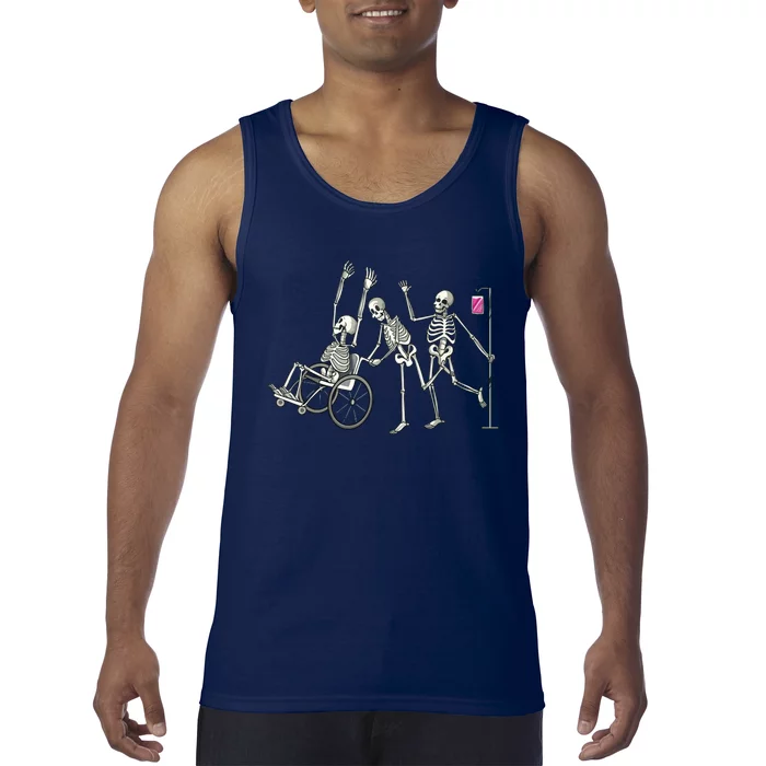 Nurse Skeletons Funny Halloween Hospital Healthcare Crew Tank Top