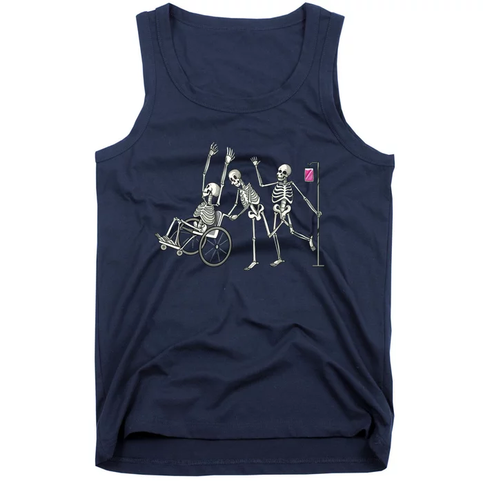 Nurse Skeletons Funny Halloween Hospital Healthcare Crew Tank Top