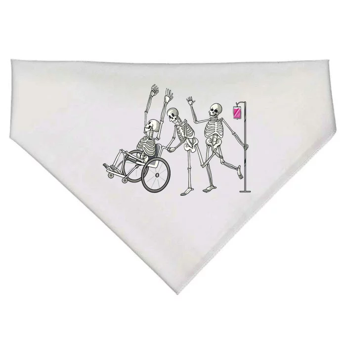 Nurse Skeletons Funny Halloween Hospital Healthcare Crew USA-Made Doggie Bandana