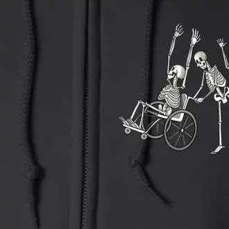 Nurse Skeletons Funny Halloween Hospital Healthcare Crew Full Zip Hoodie