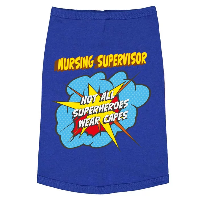 Nursing Supervisor Funny Superhero Job Gift Doggie Tank