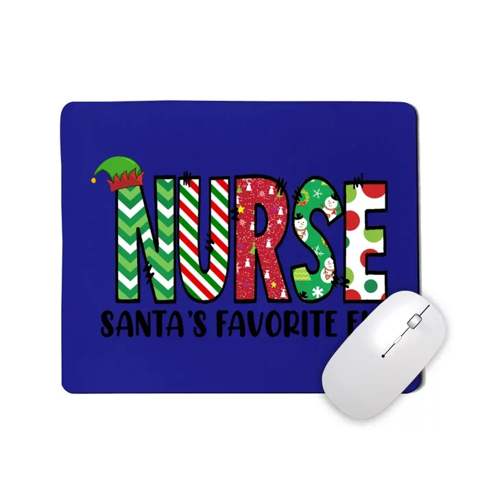 Nurse Santas Favorite Elf Funny Nurse Merry Christmas Gift Mousepad