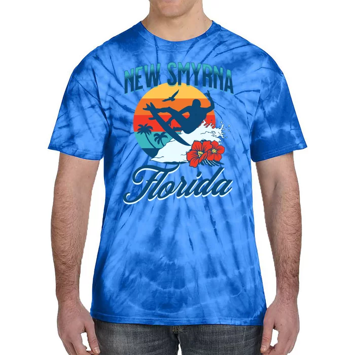 New Smyrna Florida Beach Surf Summer Vacation Vintage Gift Tie-Dye T-Shirt