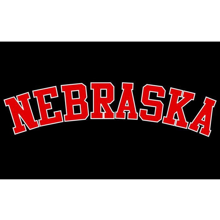 Nebraska Sports Fan Word Logo Football Bumper Sticker