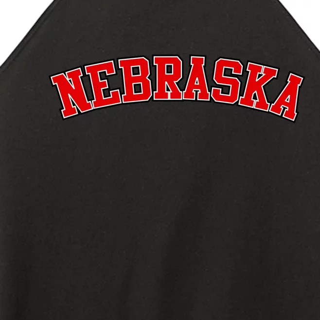 Nebraska Sports Fan Word Logo Football Women’s Perfect Tri Rocker Tank