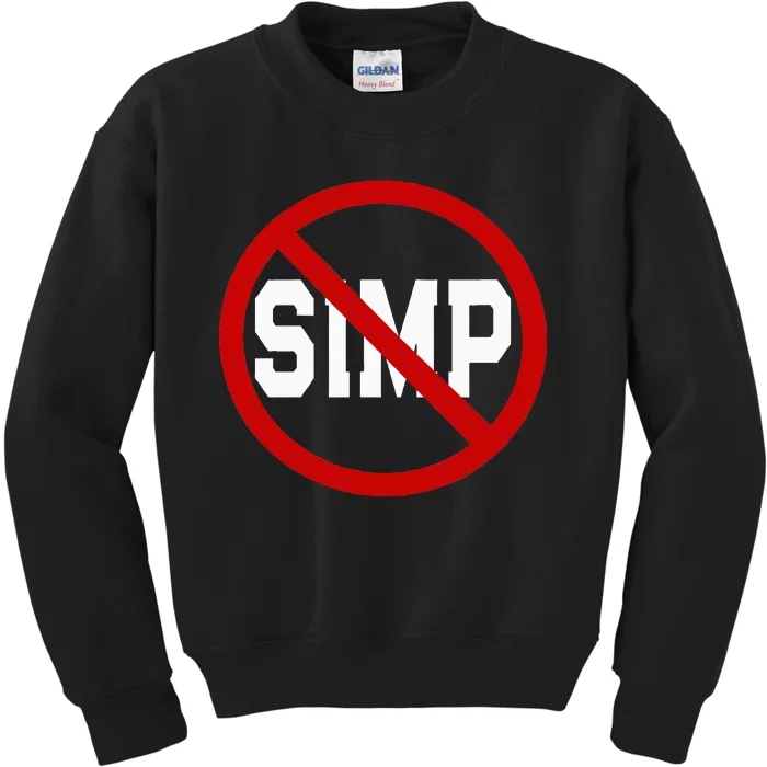 No Simps Funny Novelty Simp Simp Halloween Kids Sweatshirt