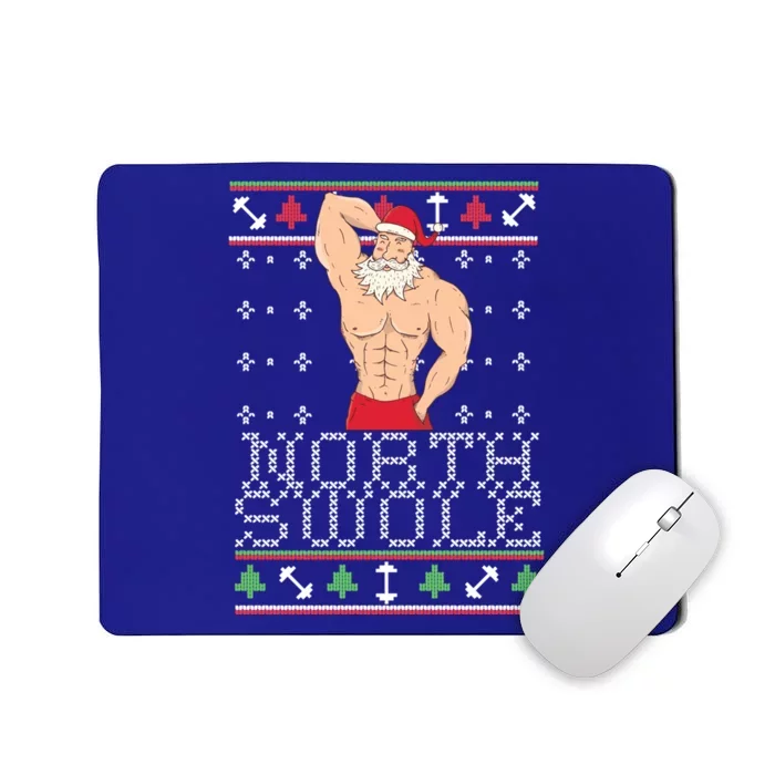 North Swole Gift Ugly Christmas Fit Sexy Santa Mousepad