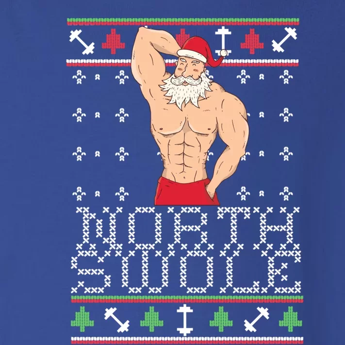 North Swole Gift Ugly Christmas Fit Sexy Santa Toddler Long Sleeve Shirt