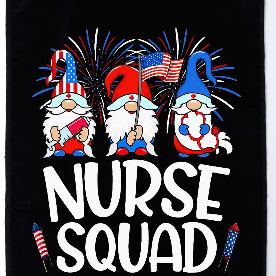 Nurse Squad Gnomes Nurse 4th Of July Stethoscope Platinum Collection Golf Towel