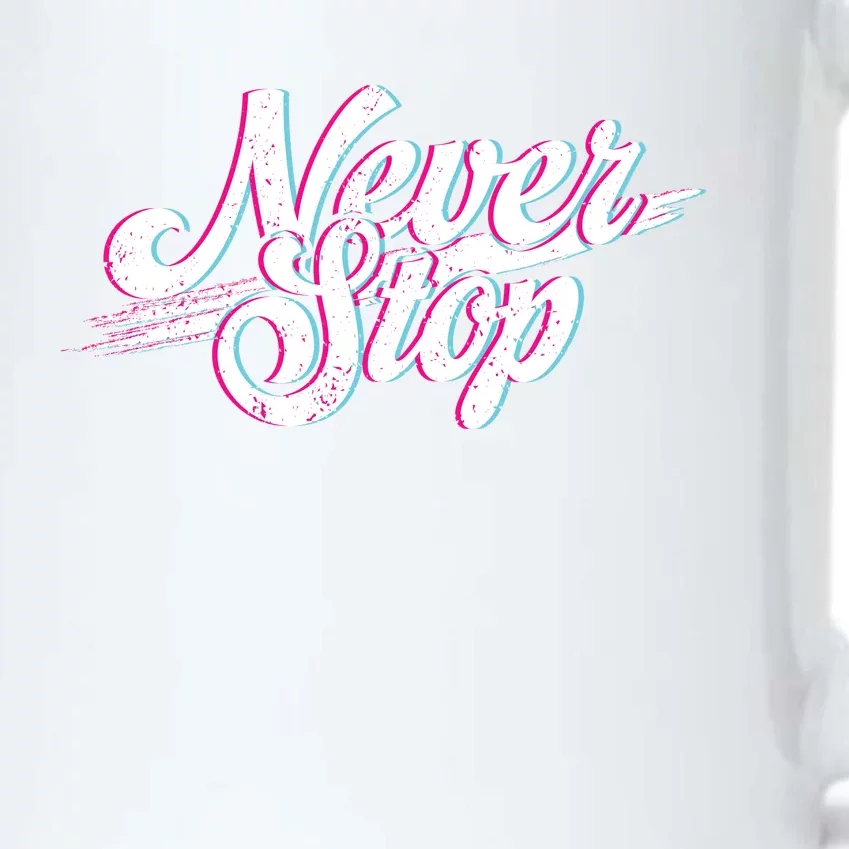 Never Stop Gym Motivation Print Black Color Changing Mug