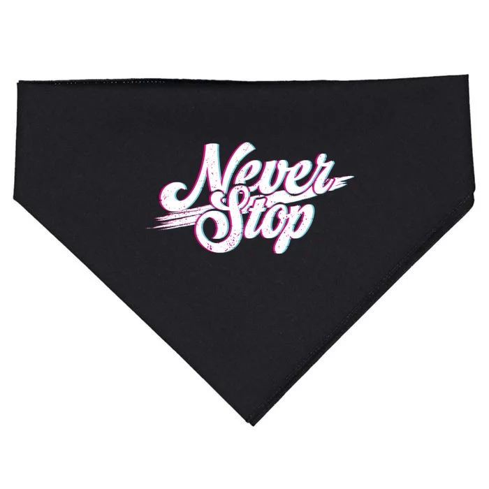 Never Stop Gym Motivation Print USA-Made Doggie Bandana