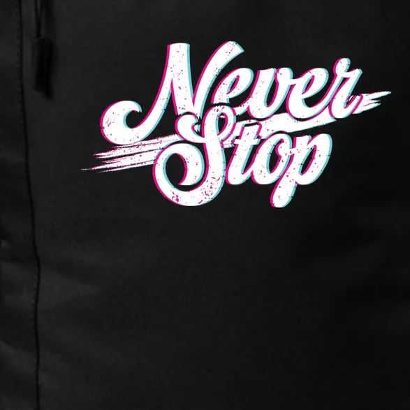 Never Stop Gym Motivation Print Daily Commute Backpack