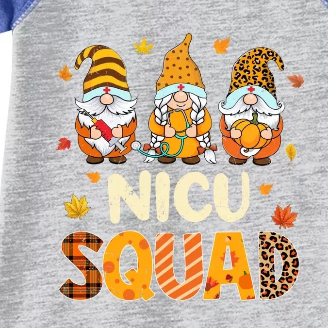 Nicu Squad Gnome Nurse Leopard Thanksgiving Fall Stethoscope Gift Infant Baby Jersey Bodysuit