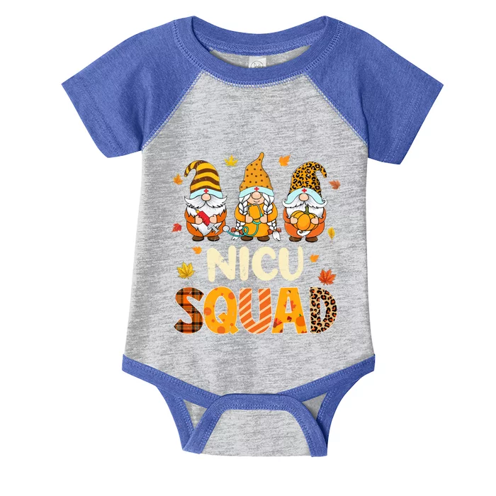 Nicu Squad Gnome Nurse Leopard Thanksgiving Fall Stethoscope Gift Infant Baby Jersey Bodysuit