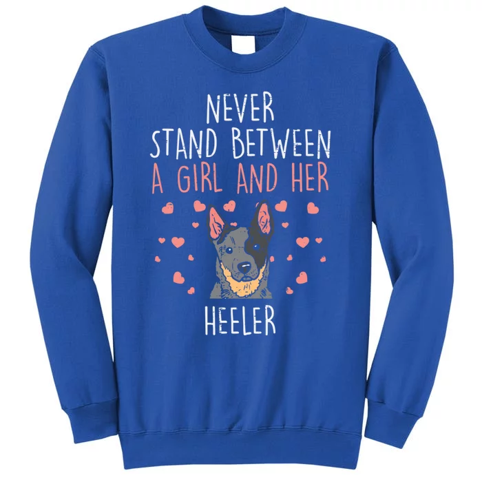 Never Stand Girl And Heeler Funny Red Blue Cattle Dog Gift Sweatshirt