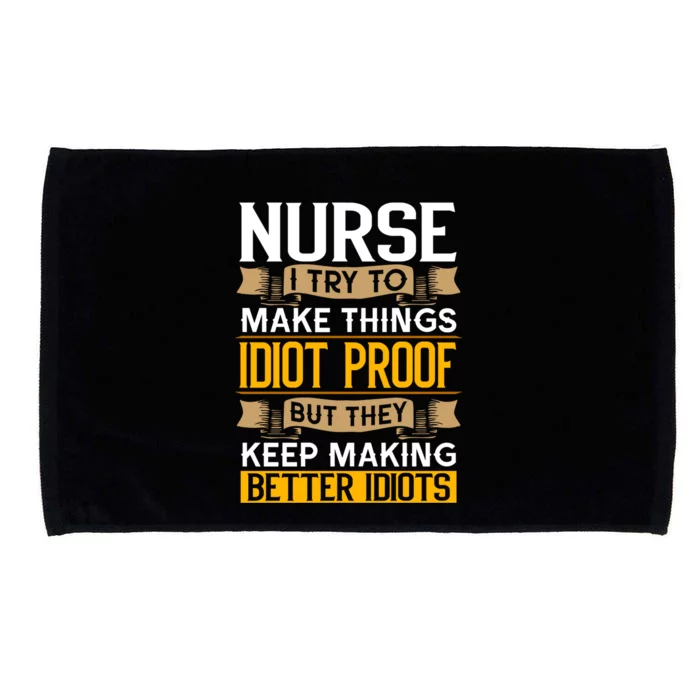 Nurse Sarcastic Graphic Funny Nursing Cool Gift Microfiber Hand Towel