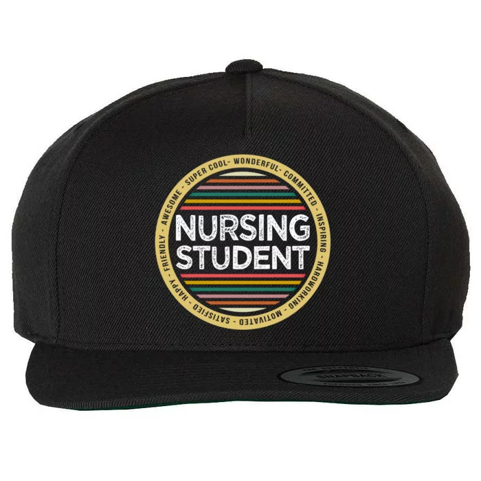 Nursing Studenmeaningful Gift Funny Profession Appreciation Gift Wool Snapback Cap