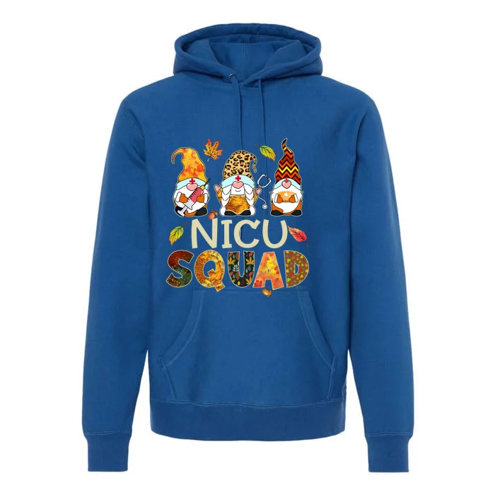 Nicu Squad Gnome Nurse Leopard Thanksgiving Fall Stethoscope Gift Premium Hoodie