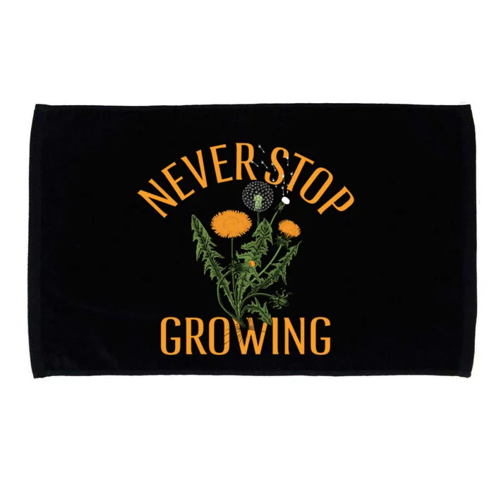 Never Stop Growing Funny Flowers Microfiber Hand Towel