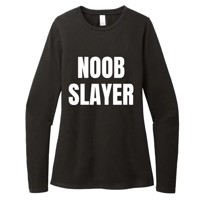 Noob Slayer Gamer Video Games Womens CVC Long Sleeve Shirt