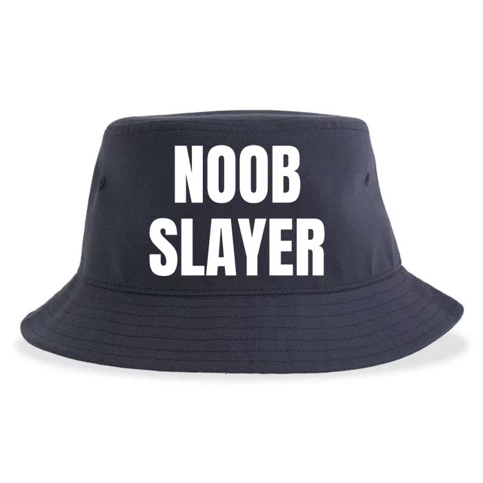 Noob Slayer Gamer Video Games Sustainable Bucket Hat