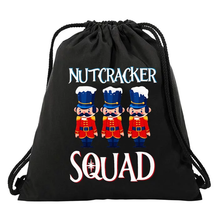 Nutcracker Squad Holiday Nutcracker Ballet Xmas Drawstring Bag