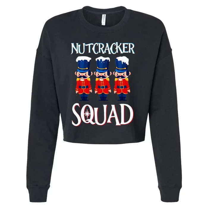 Nutcracker Squad Holiday Nutcracker Ballet Xmas Cropped Pullover Crew