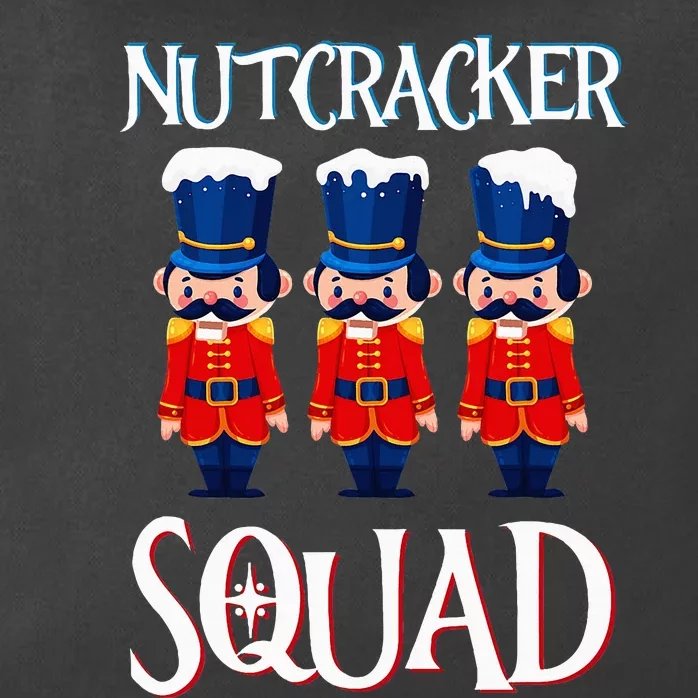 Nutcracker Squad Holiday Nutcracker Ballet Xmas Zip Tote Bag