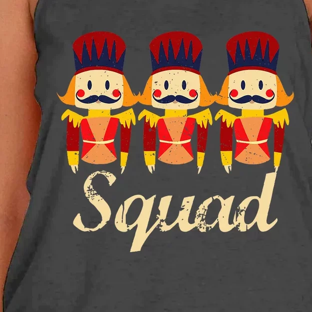 Nutcracker Squad Holiday Ballet Dance Women's Knotted Racerback Tank