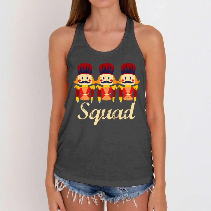 Nutcracker Squad Holiday Ballet Dance Women's Knotted Racerback Tank