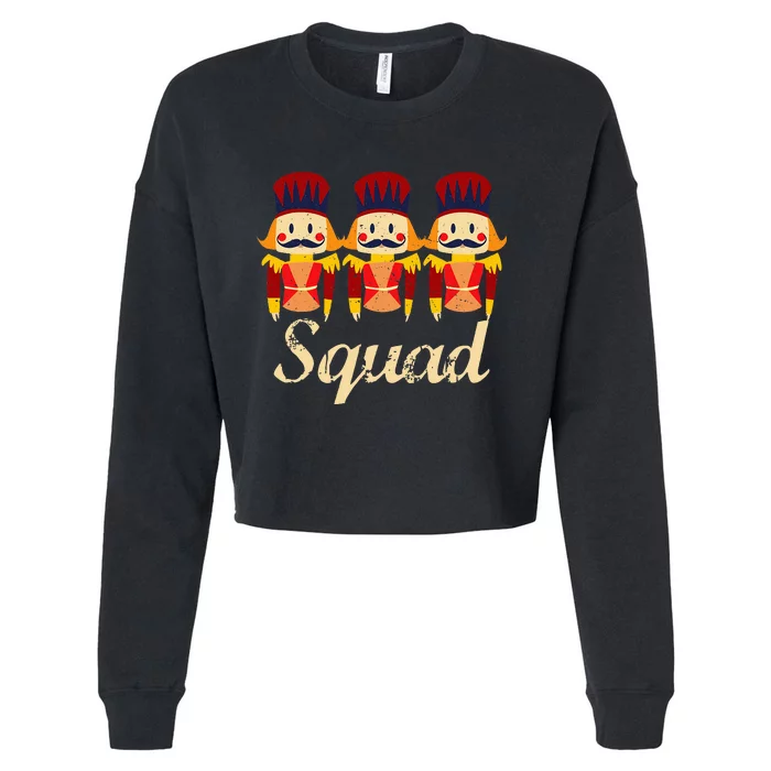 Nutcracker Squad Holiday Ballet Dance Cropped Pullover Crew