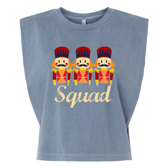 Nutcracker Squad Holiday Ballet Dance Garment-Dyed Women's Muscle Tee