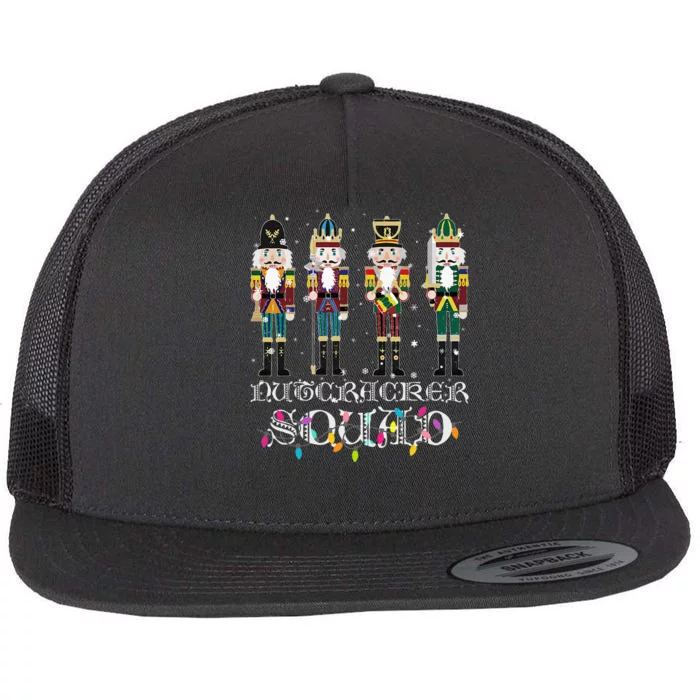 Nutcracker Squad Holiday Ballet Dance Christmas Flat Bill Trucker Hat