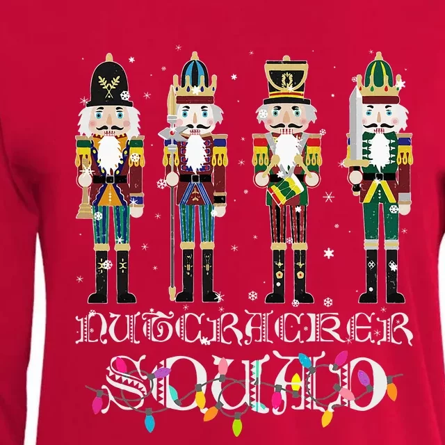 Nutcracker Squad Holiday Ballet Dance Christmas Womens Cotton Relaxed Long Sleeve T-Shirt