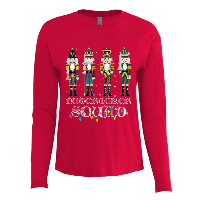 Nutcracker Squad Holiday Ballet Dance Christmas Womens Cotton Relaxed Long Sleeve T-Shirt