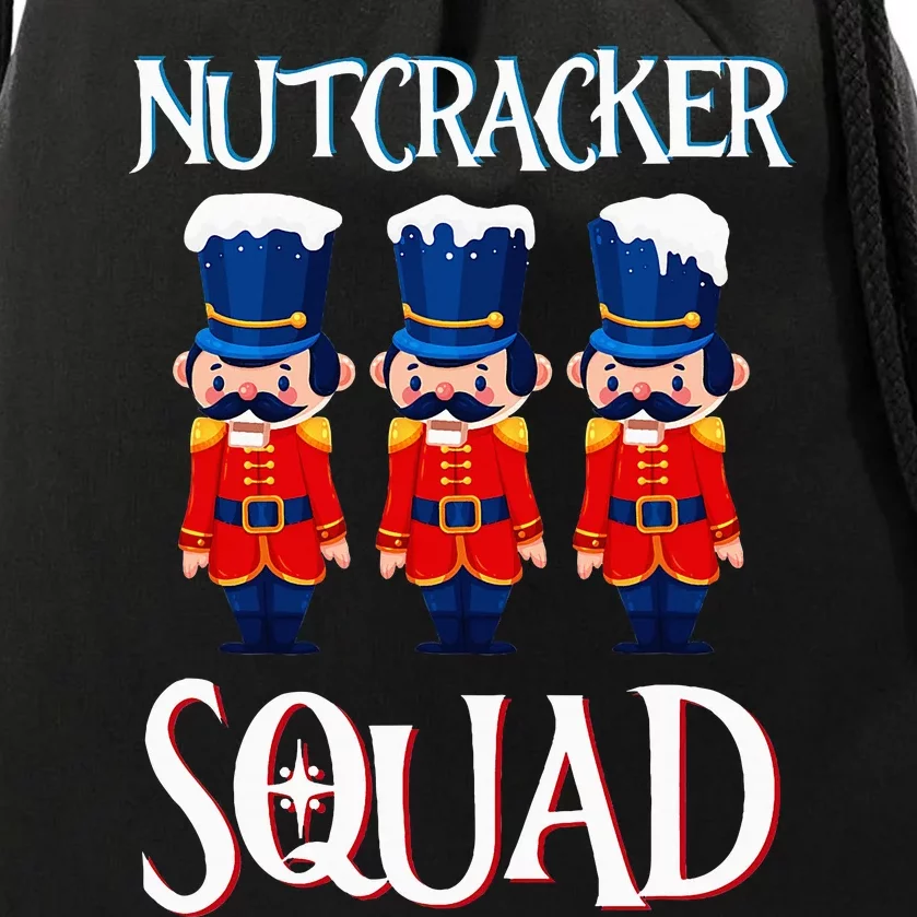 Nutcracker Squad Holiday Nutcracker Ballet Xmas Drawstring Bag