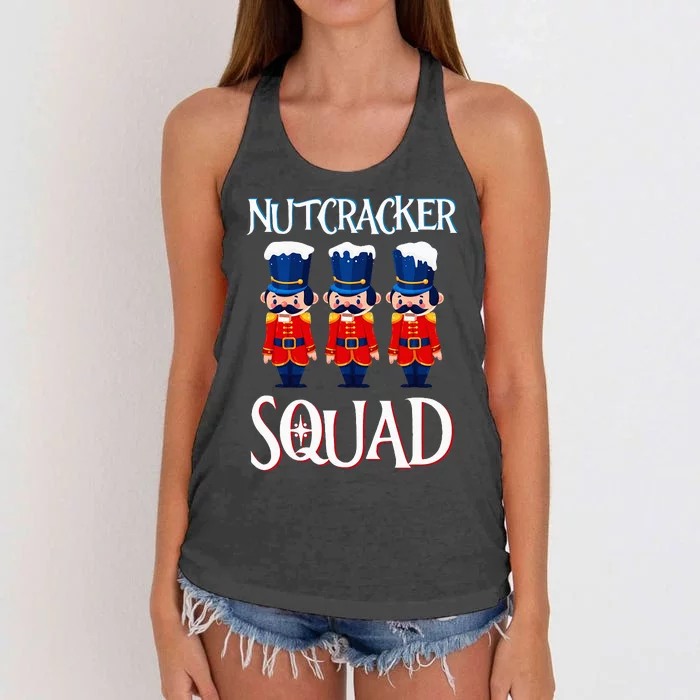 Nutcracker Squad Holiday Nutcracker Ballet Xmas Women's Knotted Racerback Tank