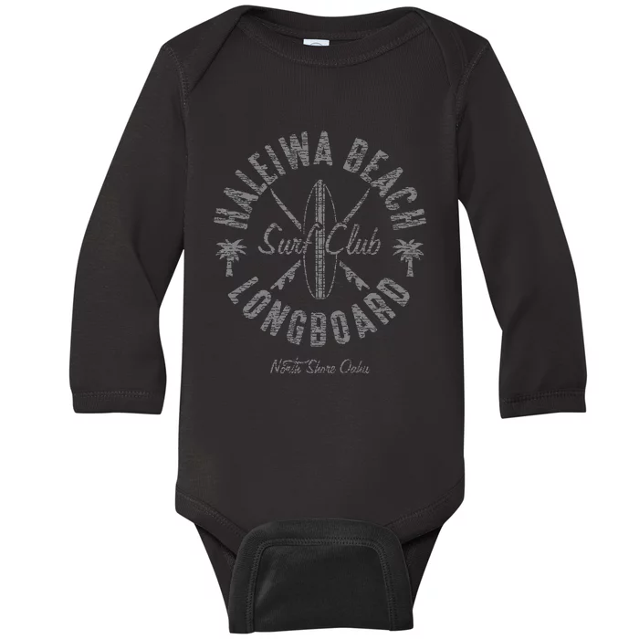 North Shore Haleiwa Beach Surf Shop Baby Long Sleeve Bodysuit