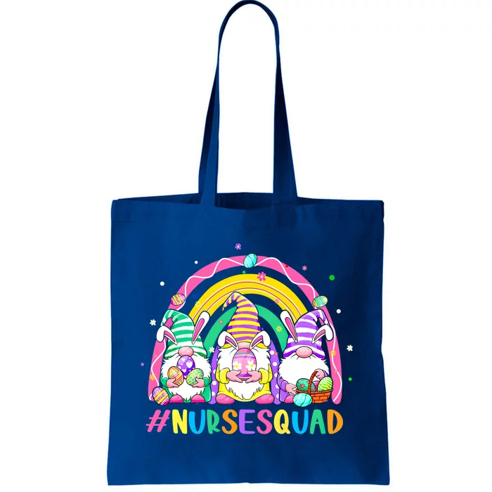 Nurse Squad Happy Easter Day Bunny Gnome Egg Rainbow Great Gift Tote Bag