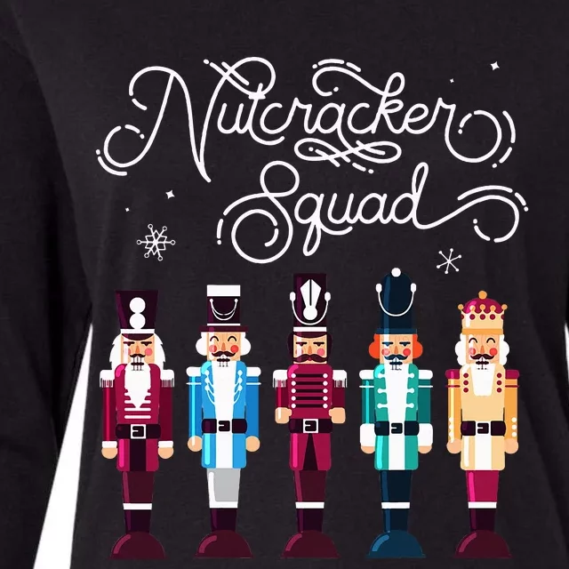 Nutcracker Squad Holiday Christmas Womens Cotton Relaxed Long Sleeve T-Shirt