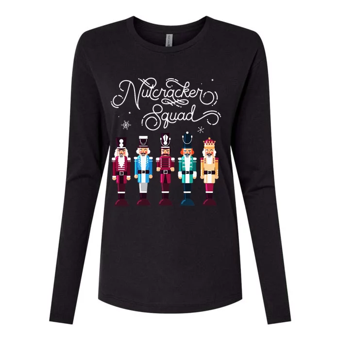 Nutcracker Squad Holiday Christmas Womens Cotton Relaxed Long Sleeve T-Shirt