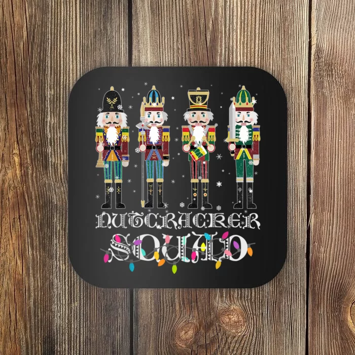 Nutcracker Squad Holiday Ballet Dance Funny Christmas Coaster