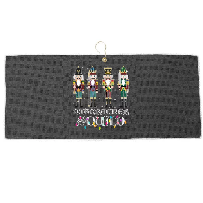 Nutcracker Squad Holiday Ballet Dance Funny Christmas Large Microfiber Waffle Golf Towel