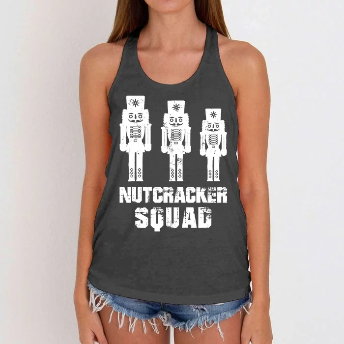 Nutcracker Squad Holiday Ballet Dance Matching Christmas Women's Knotted Racerback Tank