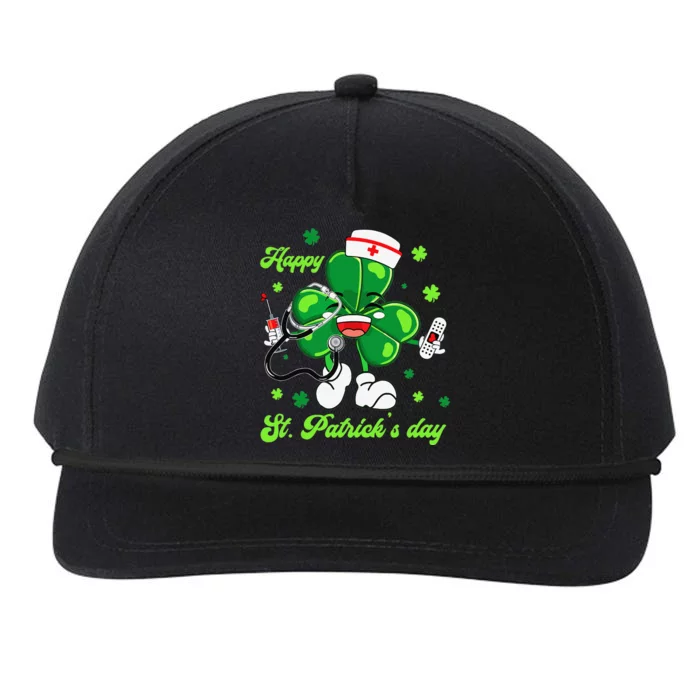 Nurses Shamrock Happy St Patrick Day Doctor Healthcare Funny Snapback Five-Panel Rope Hat