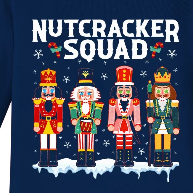 Nutcracker Squad Holiday Christmas Xmas pajama Baby Long Sleeve Bodysuit