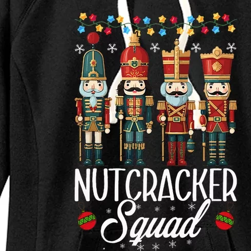 Nutcracker Squad Holiday Christmas Pajama Women's Fleece Hoodie