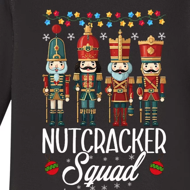 Nutcracker Squad Holiday Christmas Pajama Baby Long Sleeve Bodysuit